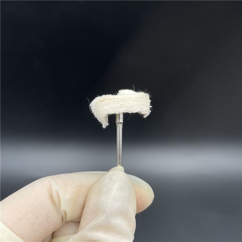 T形迷你小布輪拋光輪鏡拋光輪黃布珠寶玉石拋光吊磨配件線2.35mm