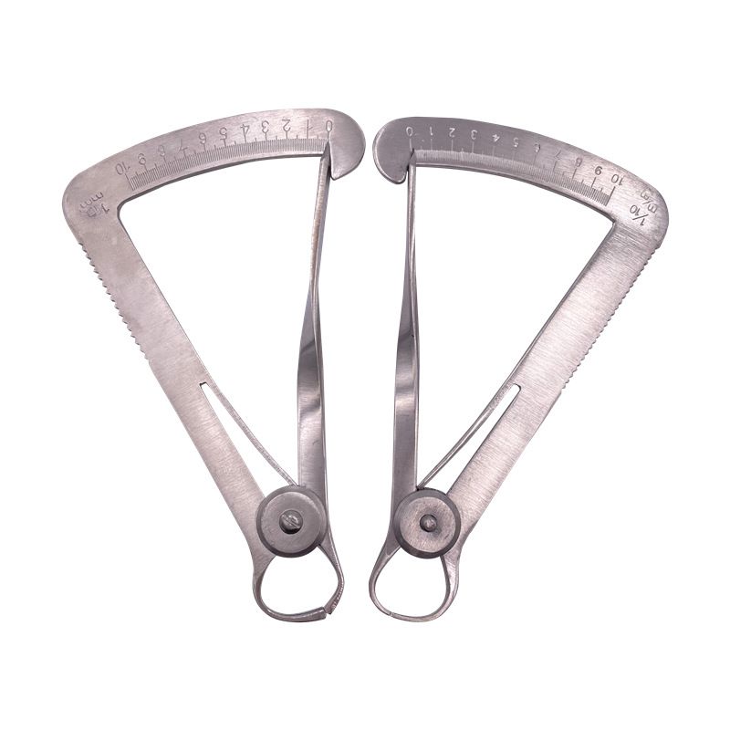 牙科材料齒科口腔器械 測量內(nèi)冠卡尺金屬卡尺 三角尺義齒工具