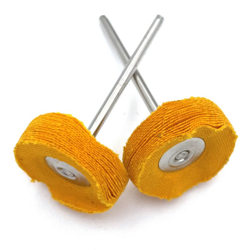 T形迷你小布輪拋光輪鏡拋光輪黃布珠寶玉石拋光吊磨配件線2.35mm
