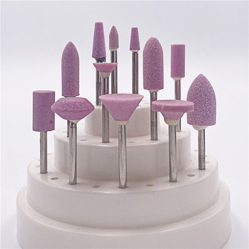 牙科技工車石砂石磨頭齒科材料子彈頭白色綠色砂輪磨頭